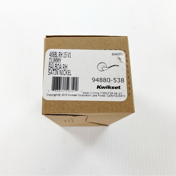 Kwikset Balboa Dummy RH Satin Nickel Lever Pull Doorknob - Picture 5 of 5